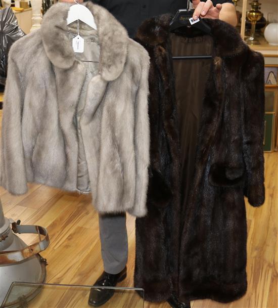 A mink coat and a mink cape